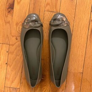 Melissa Chain Green Ballet Flats Size 8